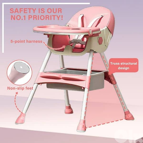 baby High seat pink or grey 3