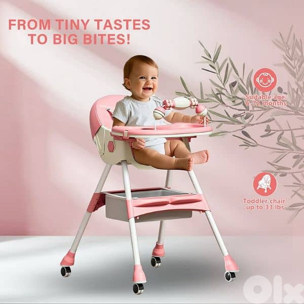 baby High seat pink or grey 4