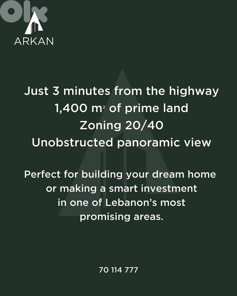 Premium Land in Kfarabida – $240/m² | Panoramic Sea & Mountain View 1
