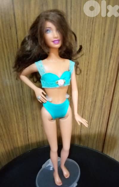 Barbie LOVE NAILS as new doll Mattel03 bend legs flat feet+swimwear=25