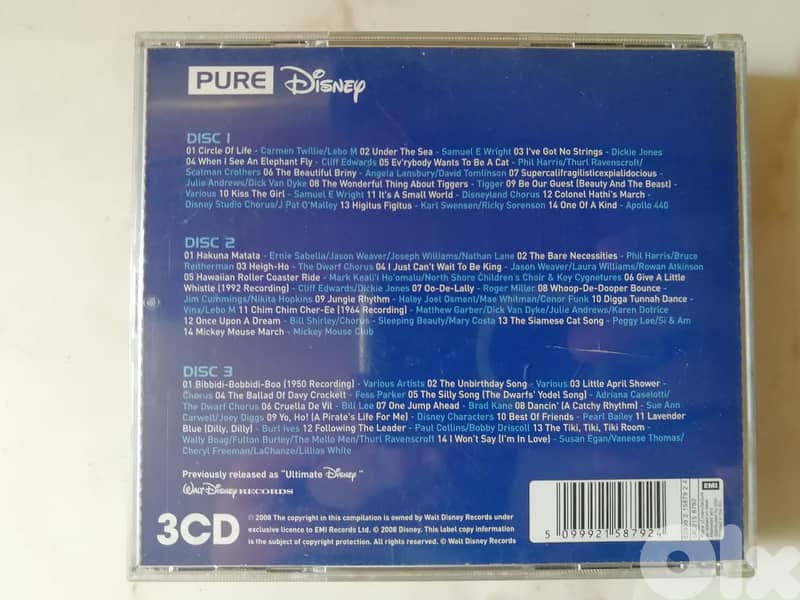Pure Disney - 42 Original Disney Recordings on 3 CDS box set 1