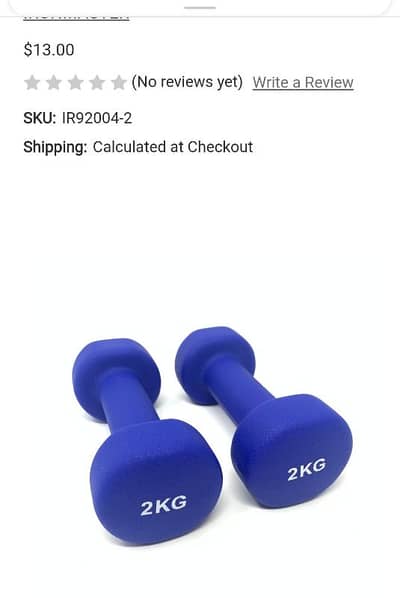 dumbles 2kg, (pair)