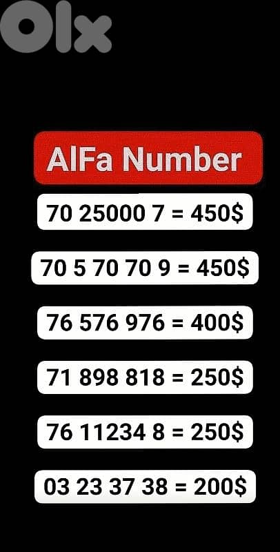 special AlFa Number 0