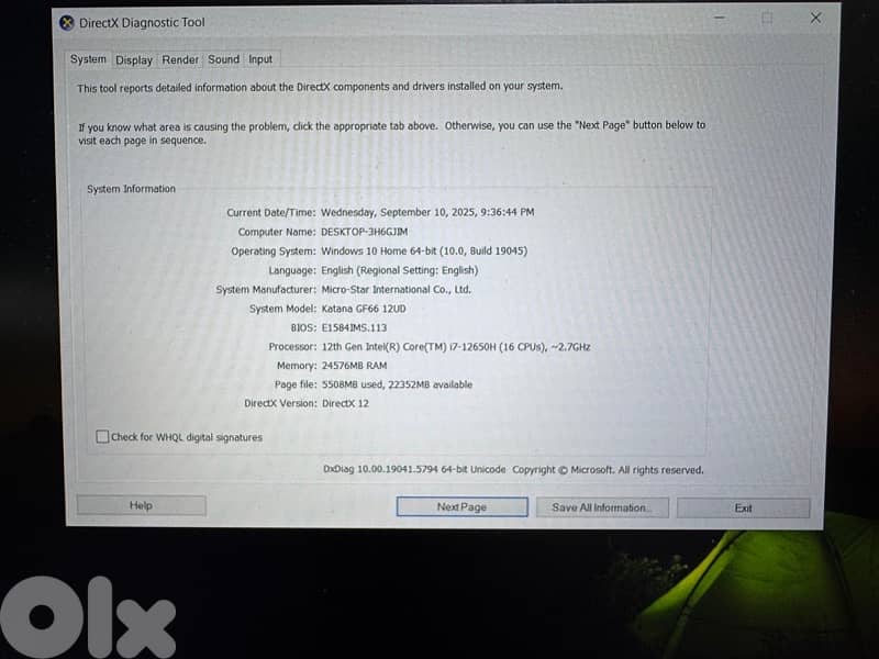 Msi laptop for sale 2