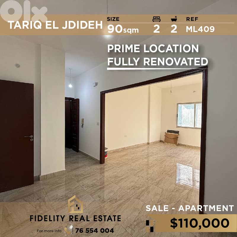 Apartment for sale in Tarie El jdideh ML409 شقة للبيع في طريق الجديدة 0