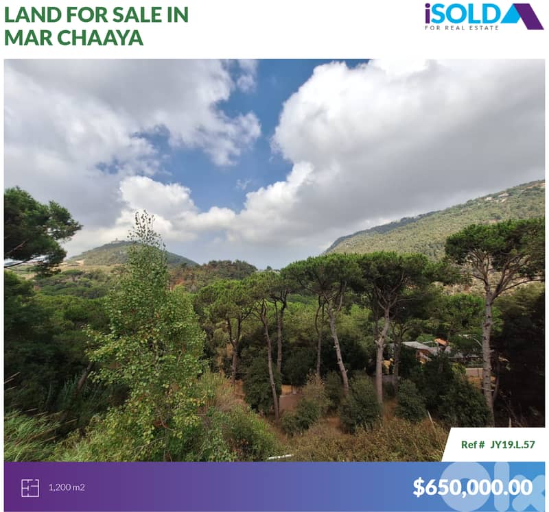 1200m2 Prime Land+mountain view 4sale in Mar Chaaya/Metn - مار شعيا 0