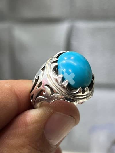 Silver Pure Natural Persian Firoza Ring