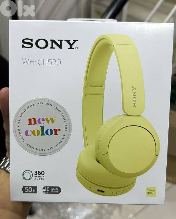Sony WH-CH520 Headphone Yellow 0