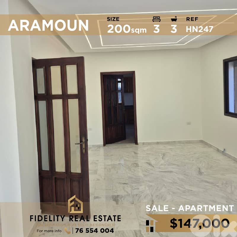 Apartment for sale in Aramoun HN247  شقة للبيع  في  عرمون 0