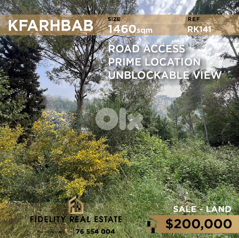 Land for sale in Kfarhbab RK141 أرض للبيع في كفرحباب 0