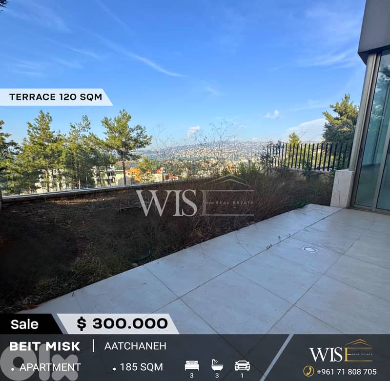 185 SQM Apartment for SALE in Beit Misk - Atchaneh! 0