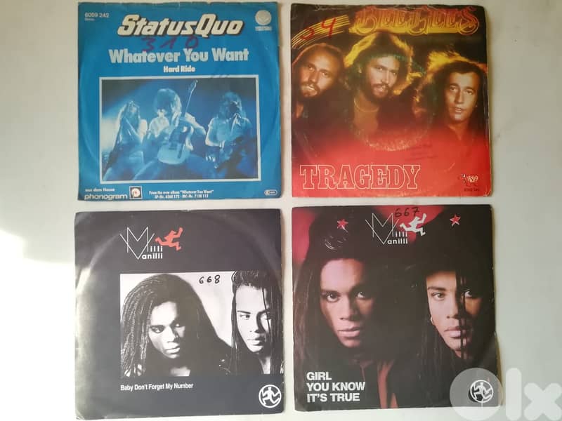 45t 7" vinyl collection any for 5.5$ 0