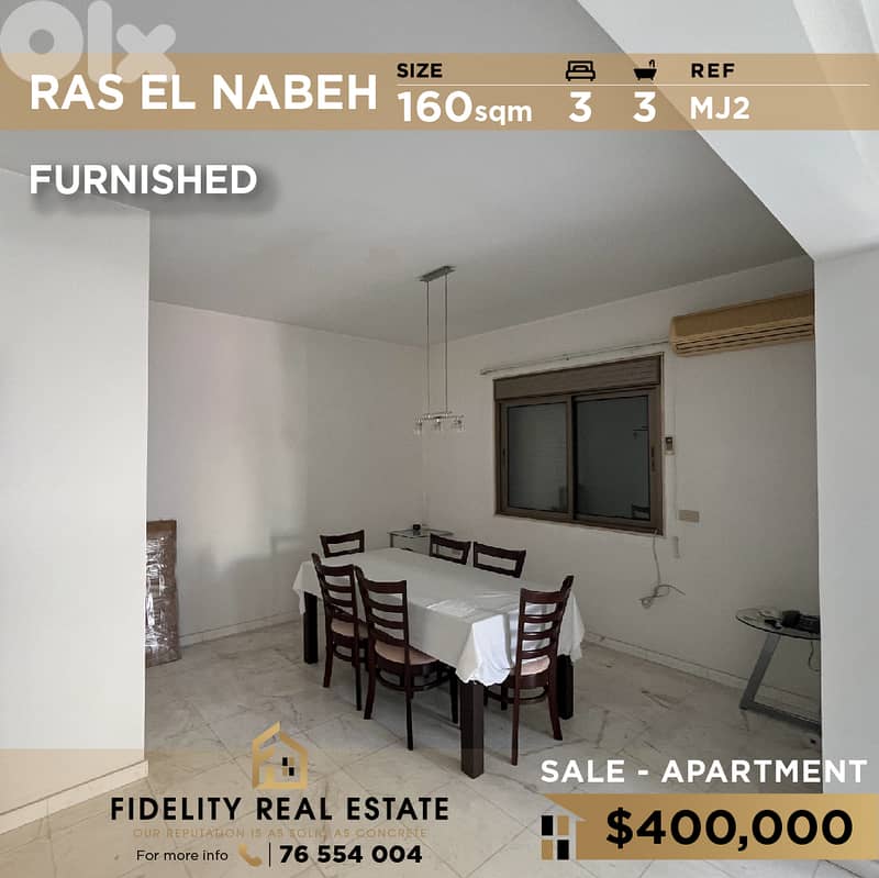 Apartment for sale in Ras El Nabeh MJ2 شقة  للبيع في رأس النبع 0