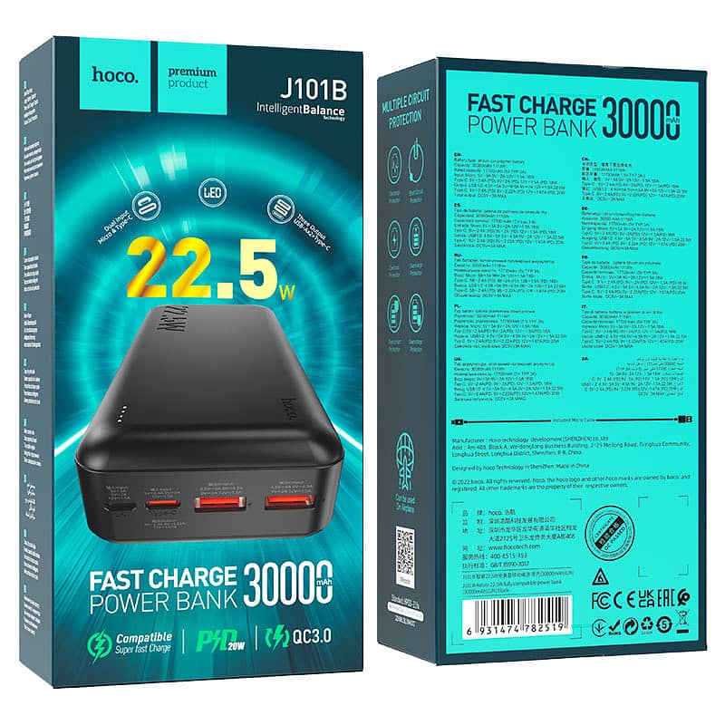 hoco J101B 22.5W 30,000mAh Power Bank for Mobiles 1