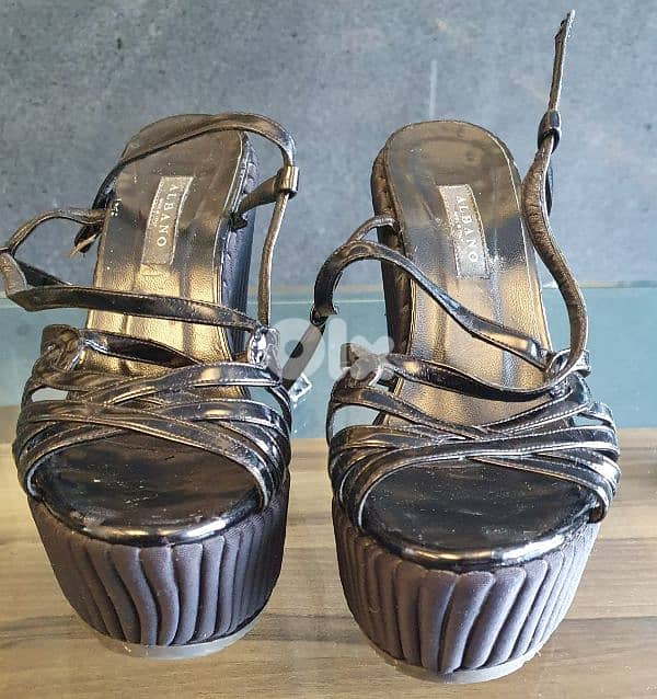 sandal  ALBANO   N37 black leather made in Italy 5$ ashrafiye 03723895 4