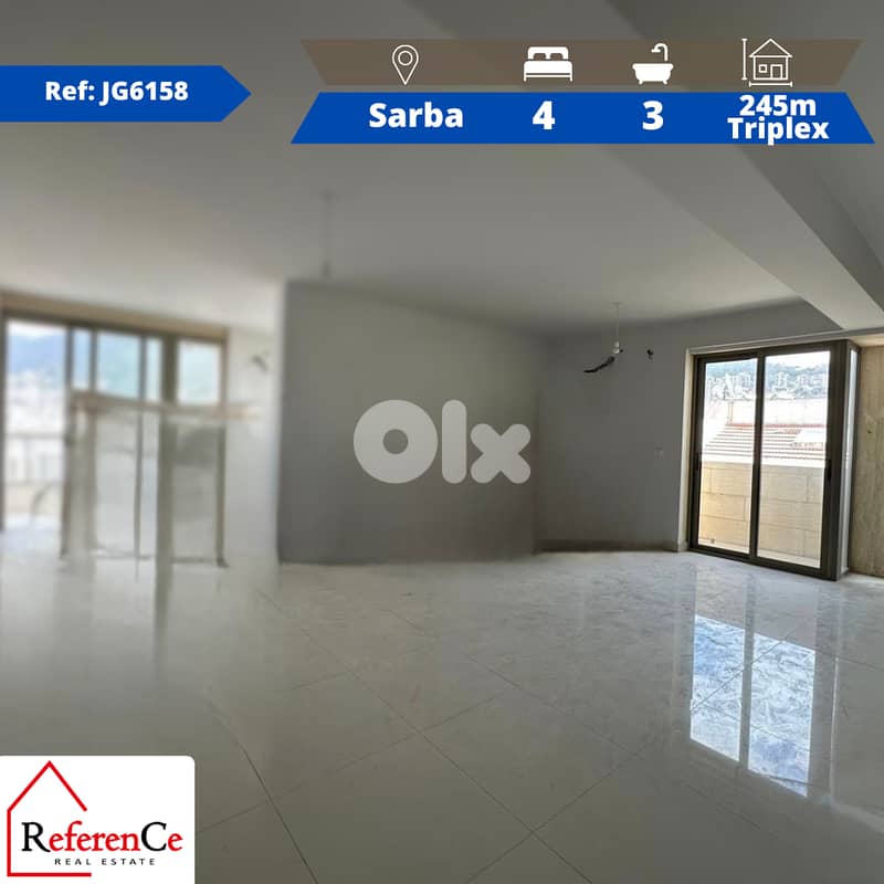 Triplex in Sarba for rent تريبلكس في صربا للايجار 0