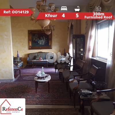 Furnished roof apartment in Kfour شقة مفروشة في الكفور