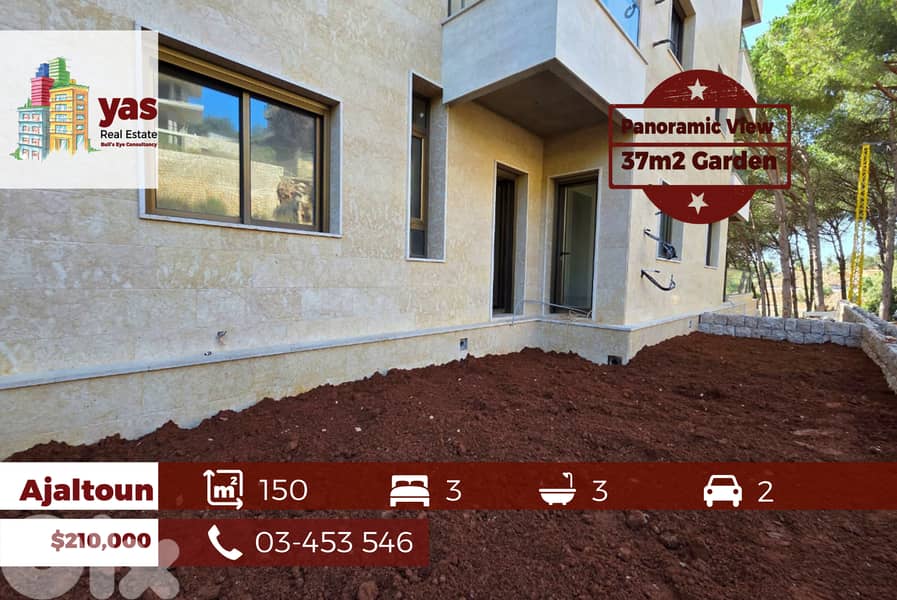 Ajaltoun 150m2 | 37m2 Garden | New | Panoramic View | Classic Area | T 0