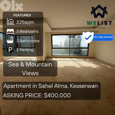 Apartment for sale in Sahel Alma شقة للبيع في ساحل علما