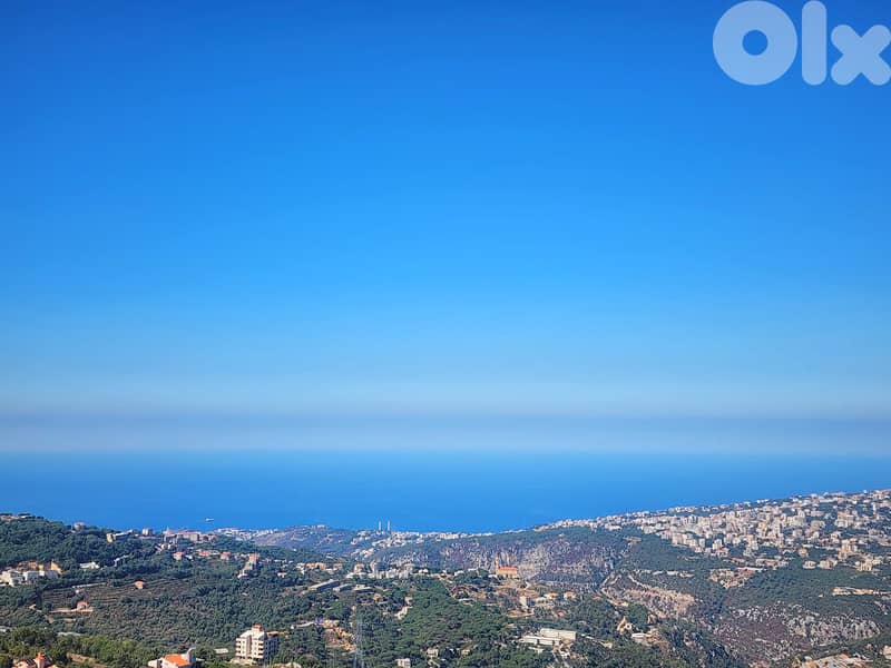 1230 SQM Land in Bikfaya (Zaghrine) + Mountain & Sea View 0