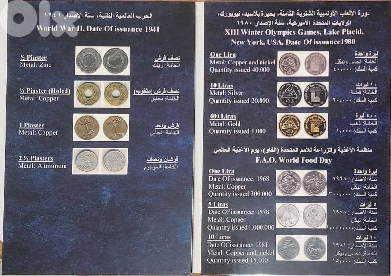empty album for lebanese coins 2