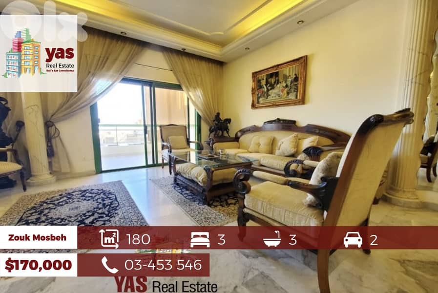 Zouk Mosbeh 180m2 | Excellent Condition | High-end | Panoramic View | 0