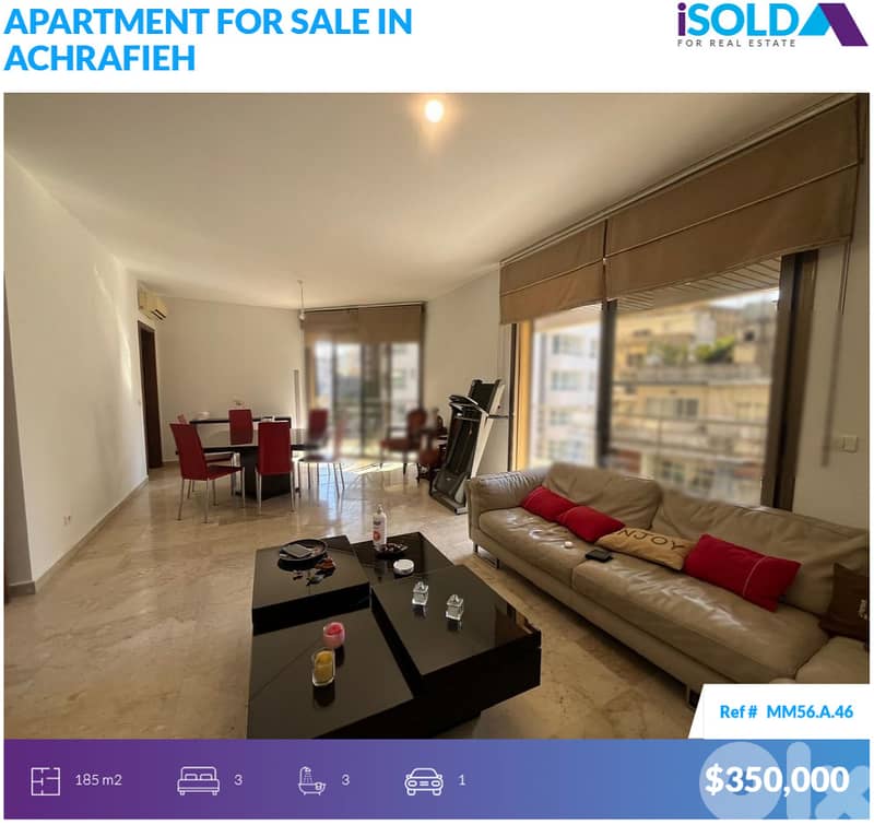 HOT DEAL, 8th floor, Spacious, city view, close to ABC Achrafieh 0