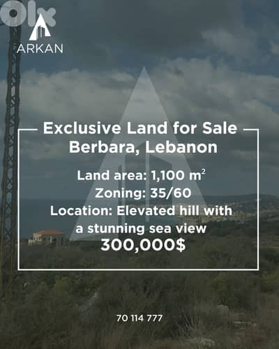 Sea View Land for Sale in Berbara – $300,000 | Prime Location