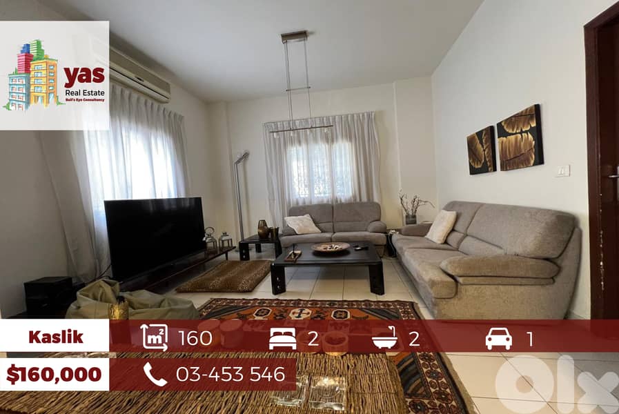 Kaslik 160m2 | Terrace | Well Maintained | Prime Location | EH | 0