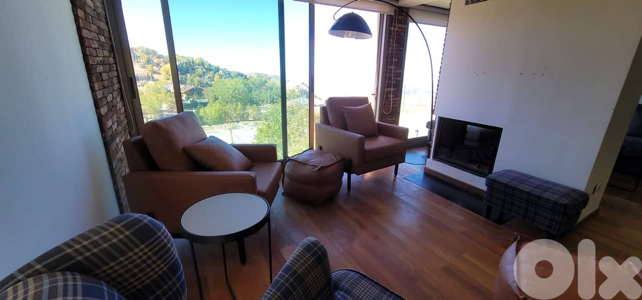 L19507 - Fully Furnished Duplex Chalet For Rent In Ouyoun Al Simen 1