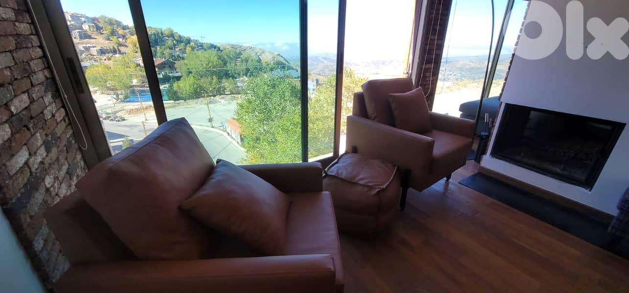 L19507 - Fully Furnished Duplex Chalet For Rent In Ouyoun Al Simen 2