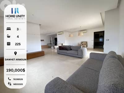 luxurious apartment with sea view , for sale in dawhet aramoun