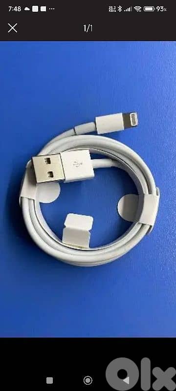 Cable charge iphone