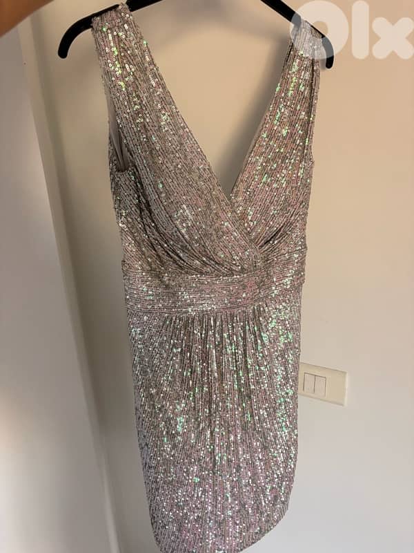 Sequin Silver Dress – Size 36 3