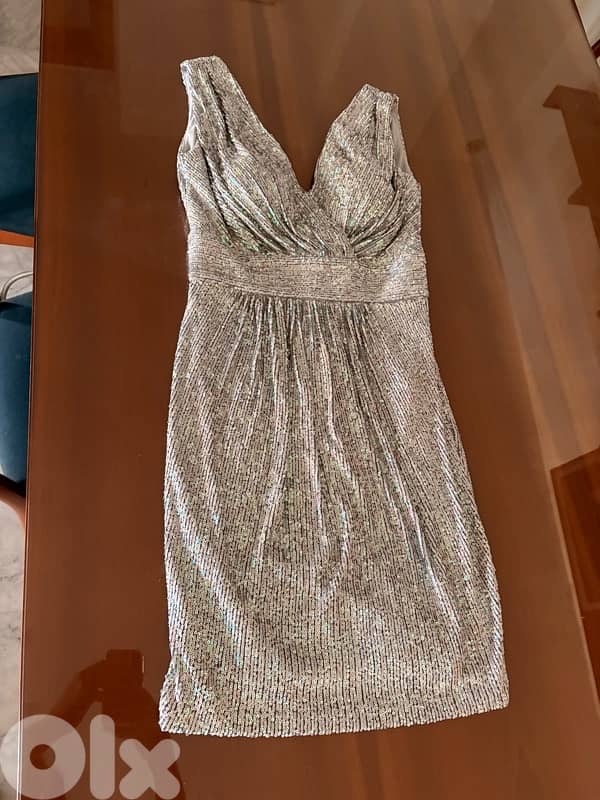 Sequin Silver Dress – Size 36 4