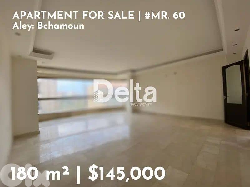 Elegant apartment for sale in Bchamoun al-yahodeye, Aley/بشامون،عاليه 0