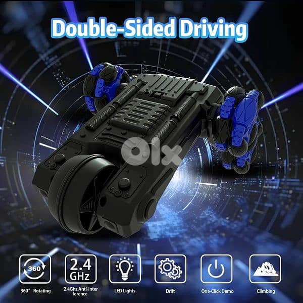 Laser RC Blue 5 wheels stunt car 3