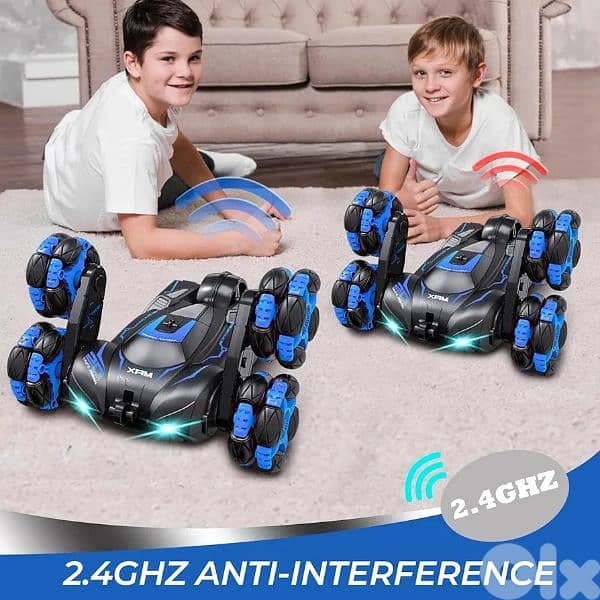 Laser RC Blue 5 wheels stunt car 5