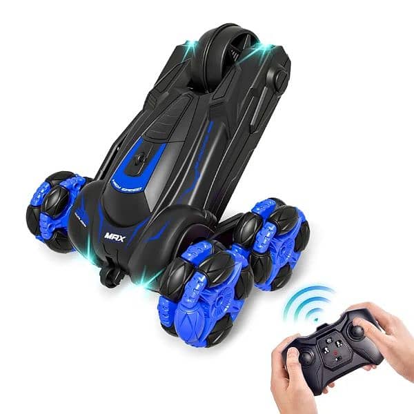 Laser RC Blue 5 wheels stunt car 8