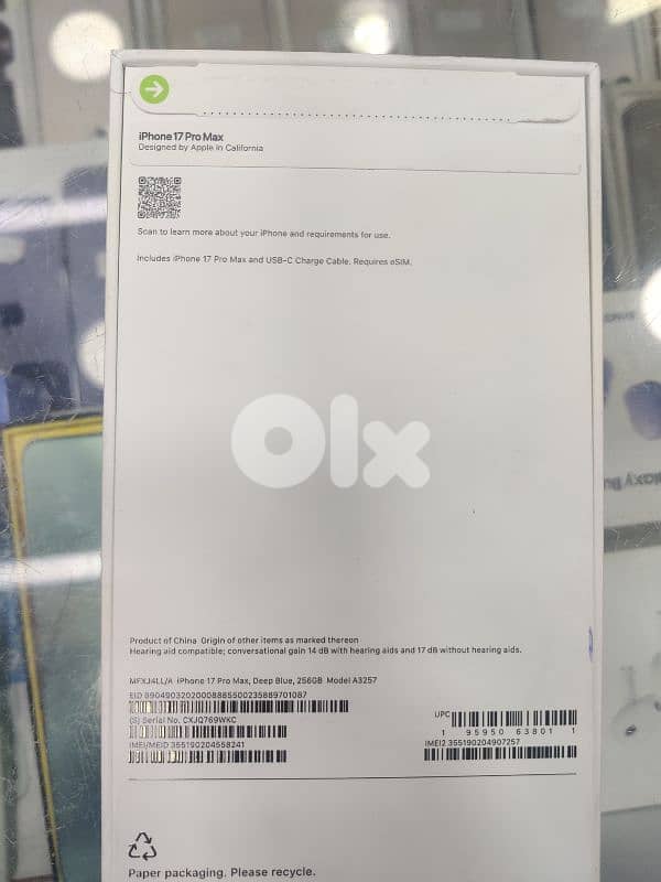 Apple iPhone 17 Pro Max 256GB eSIM 1