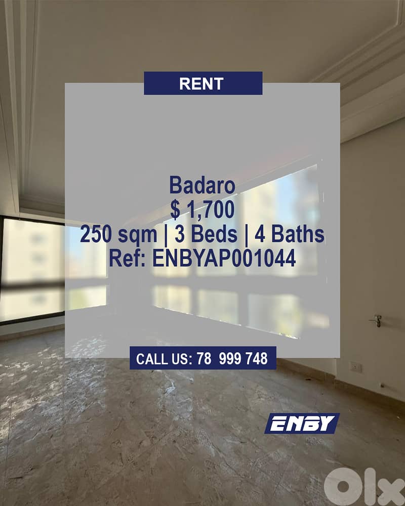 Apartment for Rent in Badaro | Prime Location | Calm Area |Easy Access 0