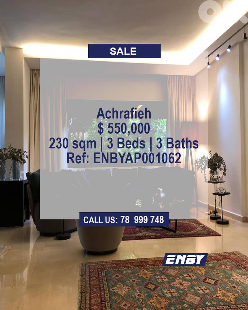 Apartment for Sale in Achrafieh | Fully Furnished | Attractive Price 0