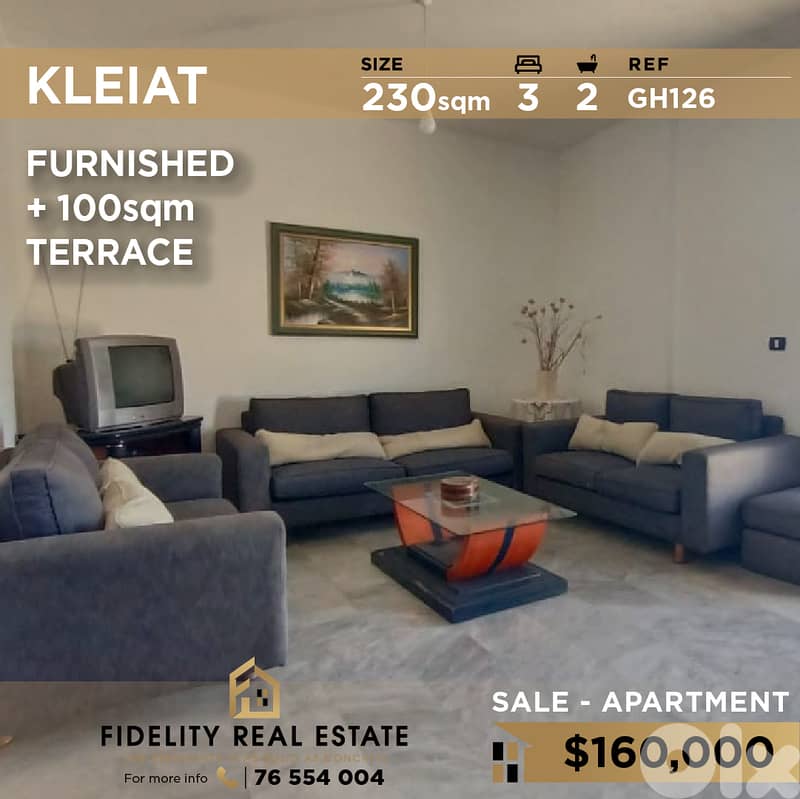 Apartment for sale in Kleiat GH126 شقة مفروشة للبيع في القليعات 0
