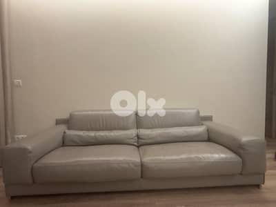 genuine leather 2 seaters sofa
