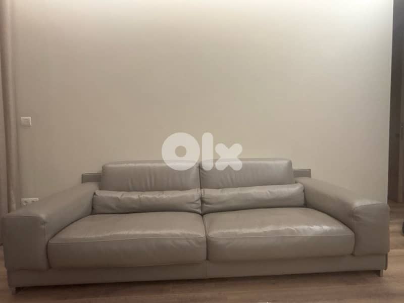 genuine leather 2 seaters sofa 0