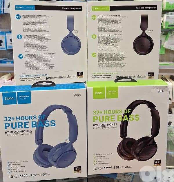 HOCO BT HEADPHONES (BT/AUX PLAYBACK MODES) W66 0