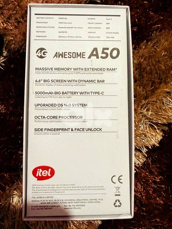 itel A50 4g 3