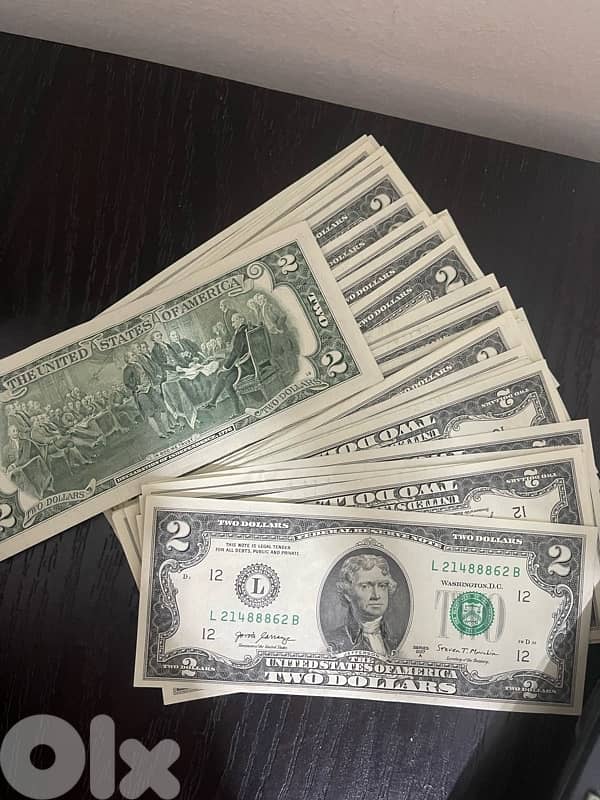 2$ bills for sale 0