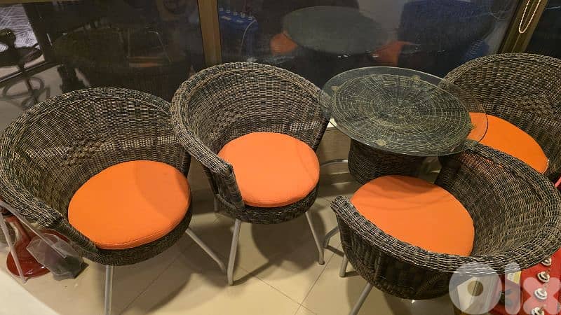 طقم كراسي و طاولة خيزران bamboo chairs and table set 0