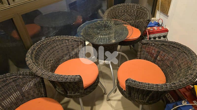 طقم كراسي و طاولة خيزران bamboo chairs and table set 1